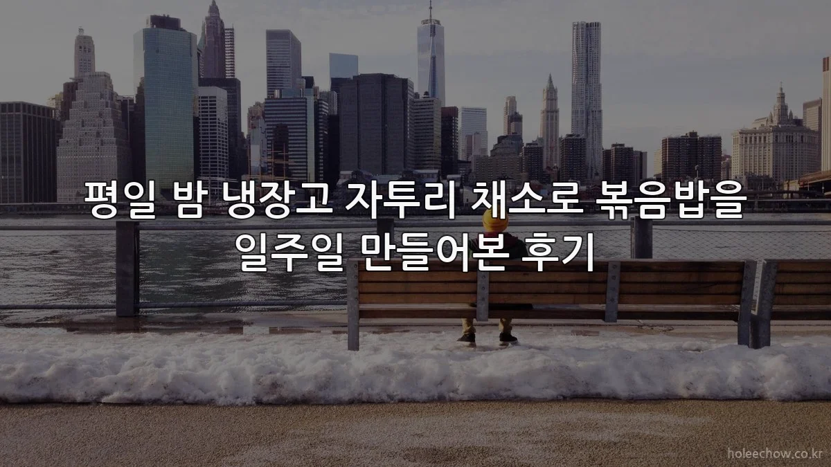평일 밤 냉장고 자투리 채소로 볶음밥을 일주일 만들어본 후기