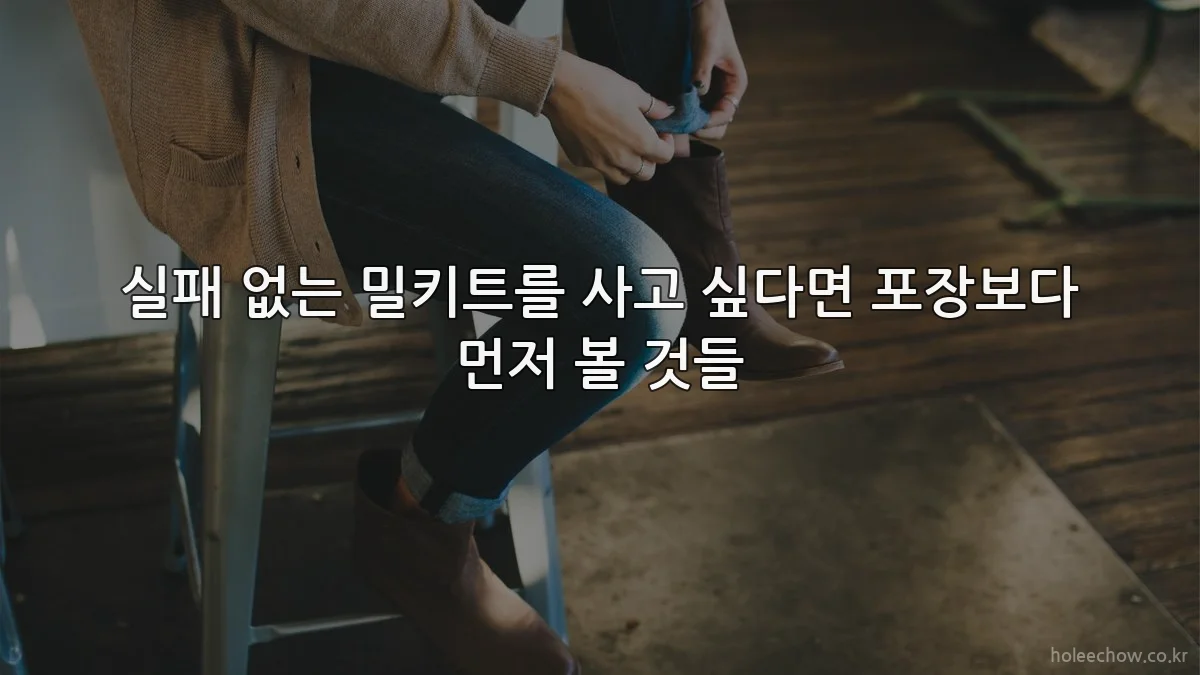 실패 없는 밀키트를 사고 싶다면 포장보다 먼저 볼 것들