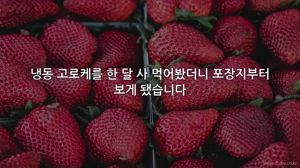냉동 고로케를 한 달 사 먹어봤더니 포장지부터 보게 됐습니다