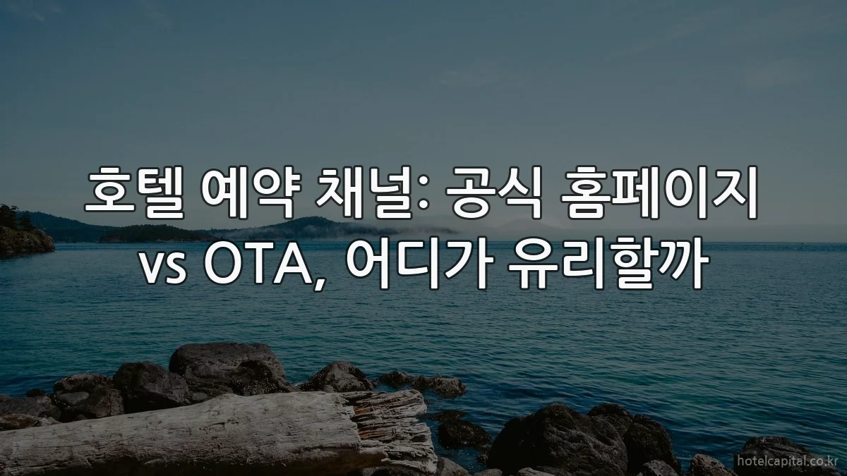 호텔 예약 채널: 공식 홈페이지 vs OTA, 어디가 유리할까