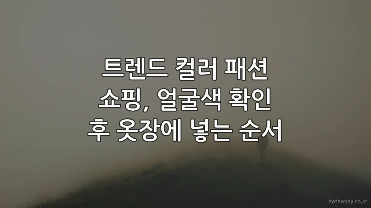 트렌드 컬러 패션 쇼핑, 얼굴색 확인 후 옷장에 넣는 순서