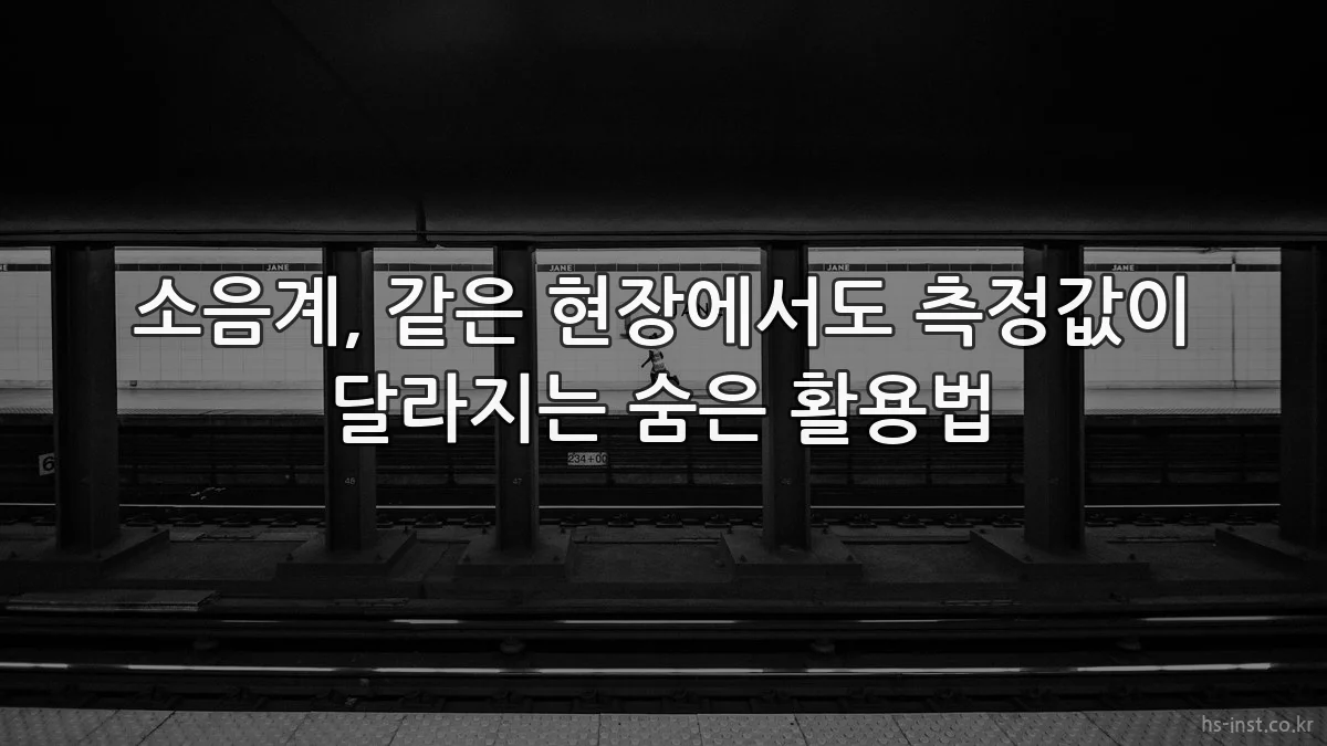 소음계, 같은 현장에서도 측정값이 달라지는 숨은 활용법