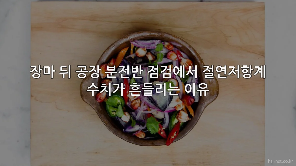 장마 뒤 공장 분전반 점검에서 절연저항계 수치가 흔들리는 이유