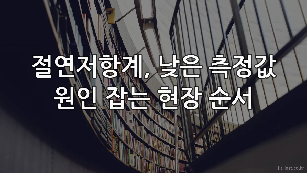 절연저항계, 낮은 측정값 원인 잡는 현장 순서