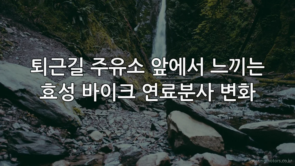 퇴근길 주유소 앞에서 느끼는 효성 바이크 연료분사 변화
