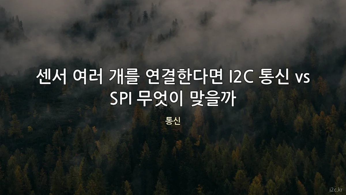 센서 여러 개를 연결한다면 I2C 통신 vs SPI 무엇이 맞을까