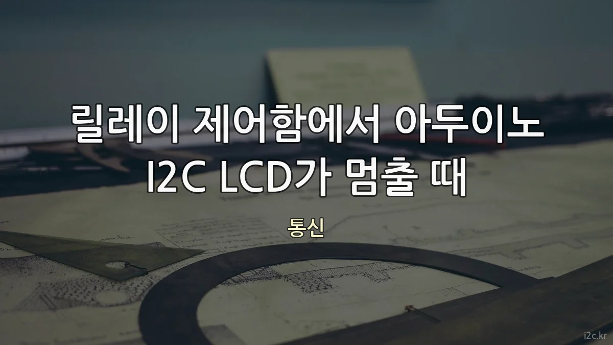 릴레이 제어함에서 아두이노 I2C LCD가 멈출 때