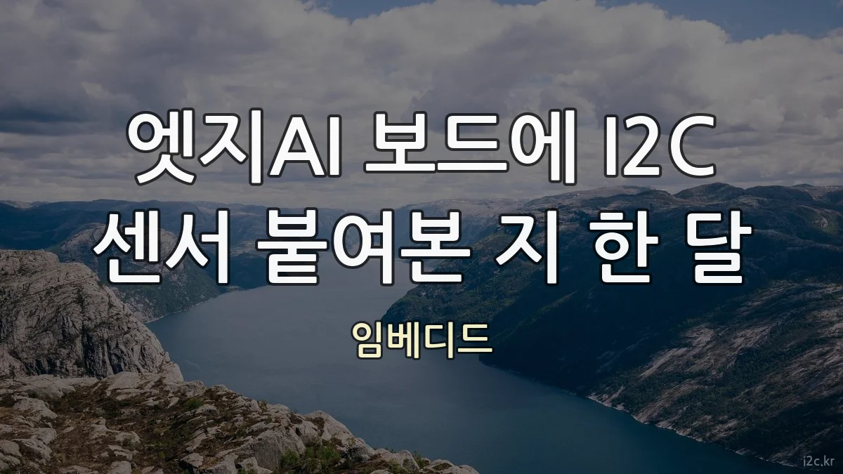 엣지AI 보드에 I2C 센서 붙여본 지 한 달