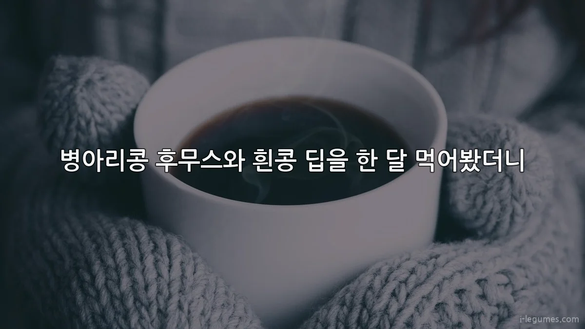 병아리콩 후무스와 흰콩 딥을 한 달 먹어봤더니