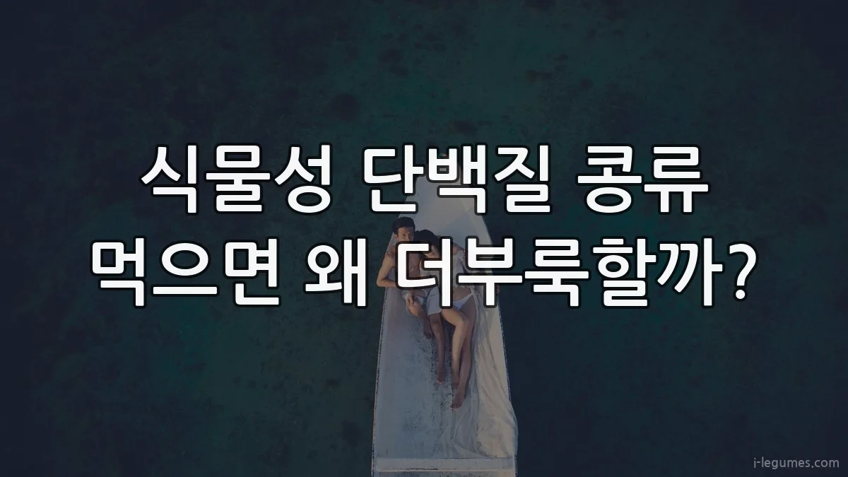 식물성 단백질 콩류 먹으면 왜 더부룩할까?