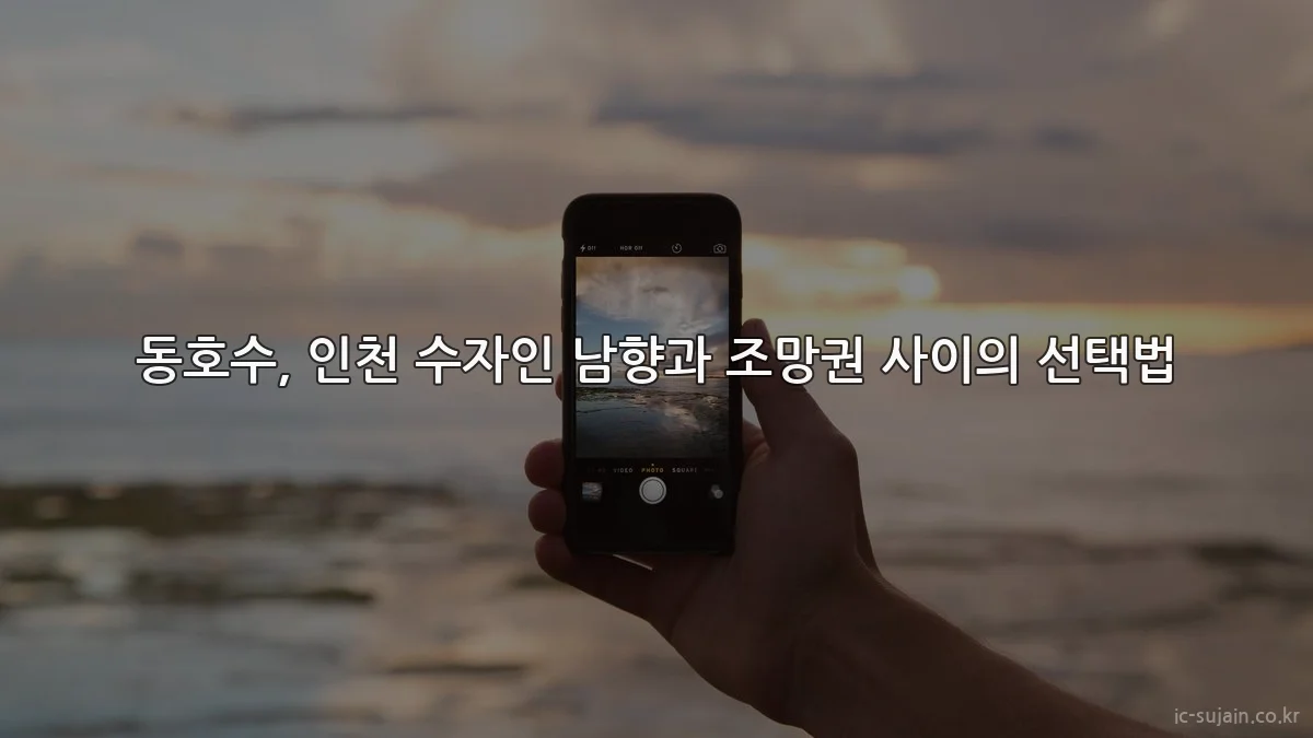 동호수, 인천 수자인 남향과 조망권 사이의 선택법