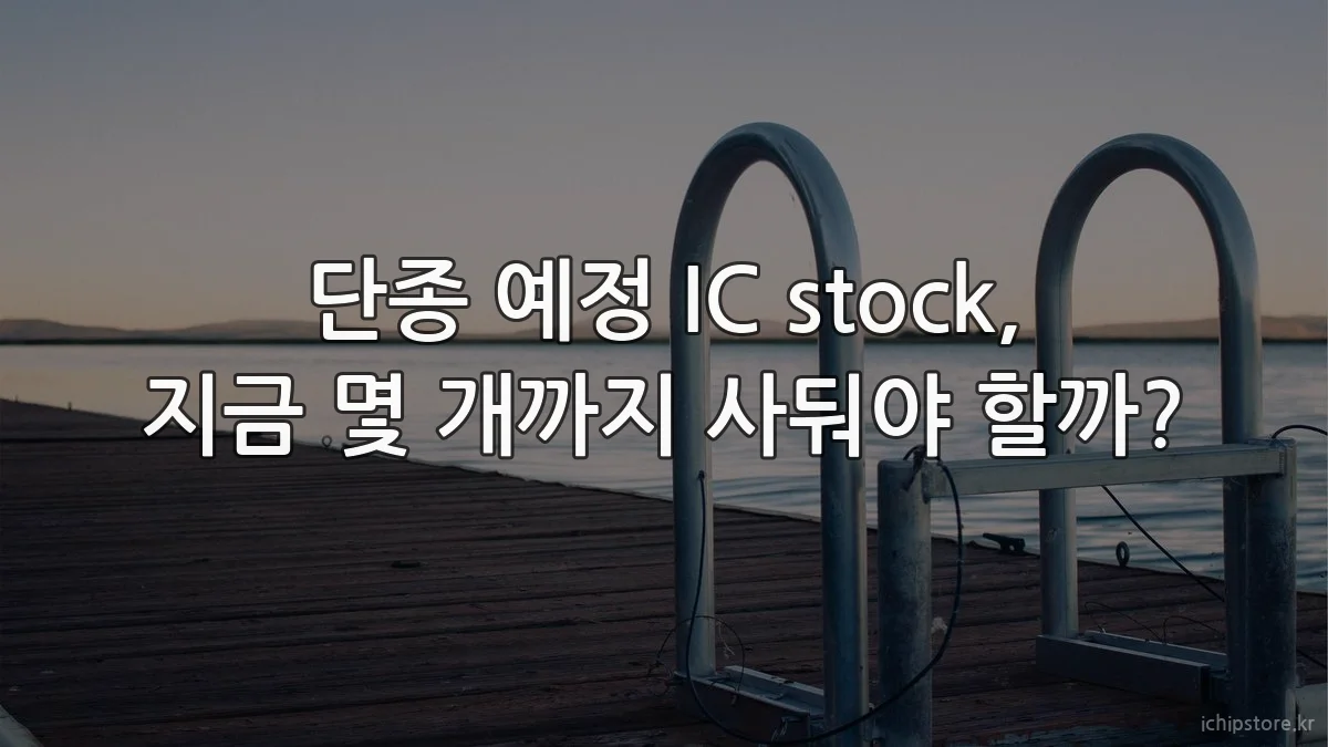 단종 예정 IC stock, 지금 몇 개까지 사둬야 할까?