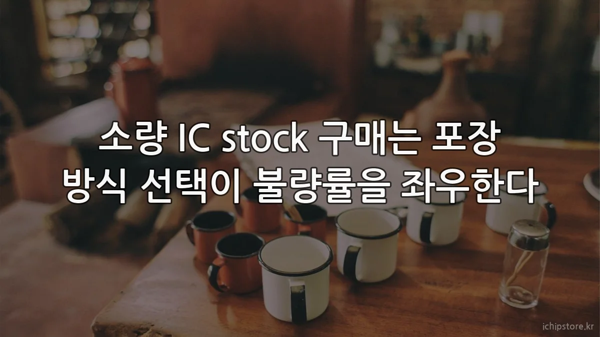 소량 IC stock 구매는 포장 방식 선택이 불량률을 좌우한다