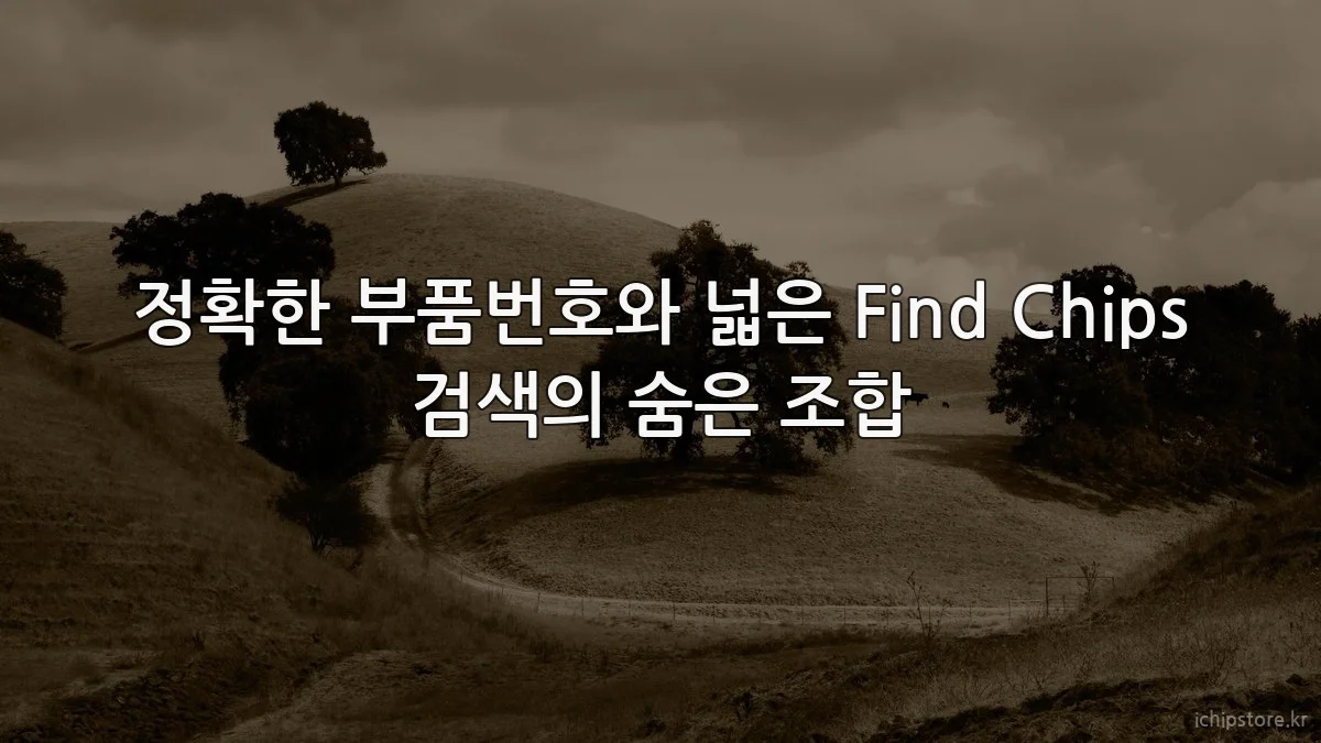 정확한 부품번호와 넓은 Find Chips 검색의 숨은 조합