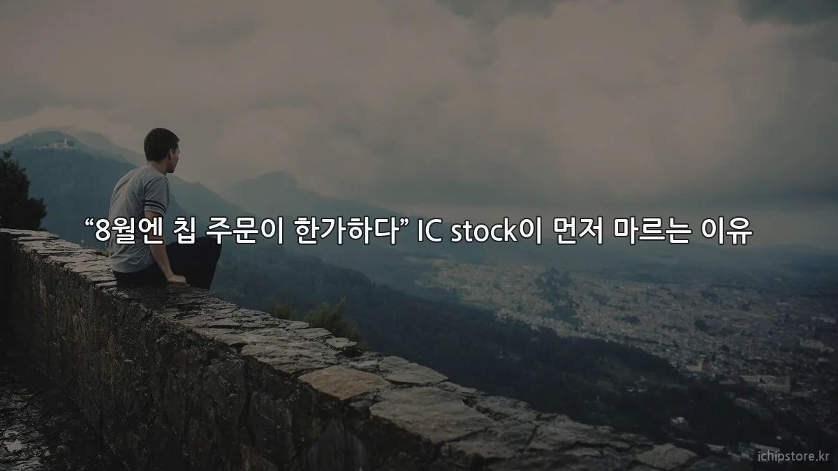 “8월엔 칩 주문이 한가하다” IC stock이 먼저 마르는 이유