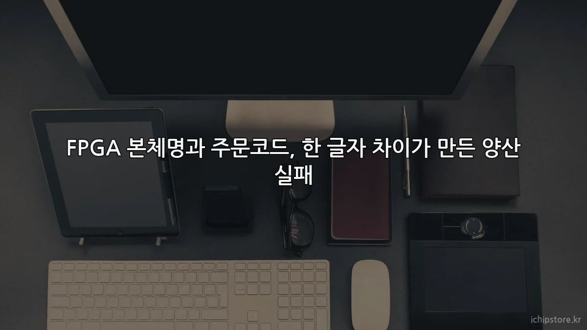 FPGA 본체명과 주문코드, 한 글자 차이가 만든 양산 실패