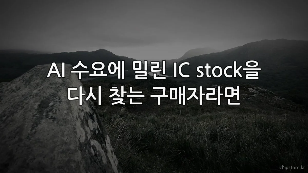 AI 수요에 밀린 IC stock을 다시 찾는 구매자라면