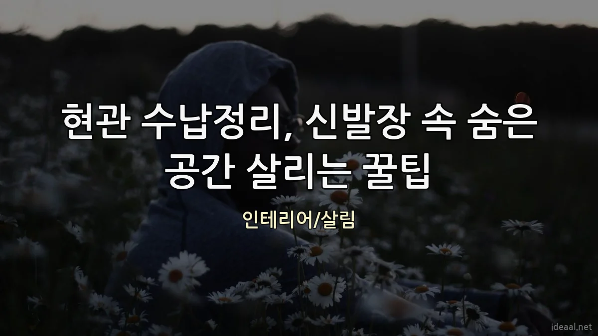 현관 수납정리, 신발장 속 숨은 공간 살리는 꿀팁