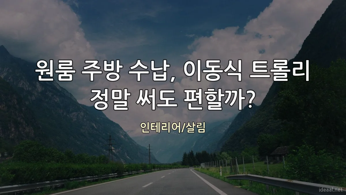 원룸 주방 수납, 이동식 트롤리 정말 써도 편할까?
