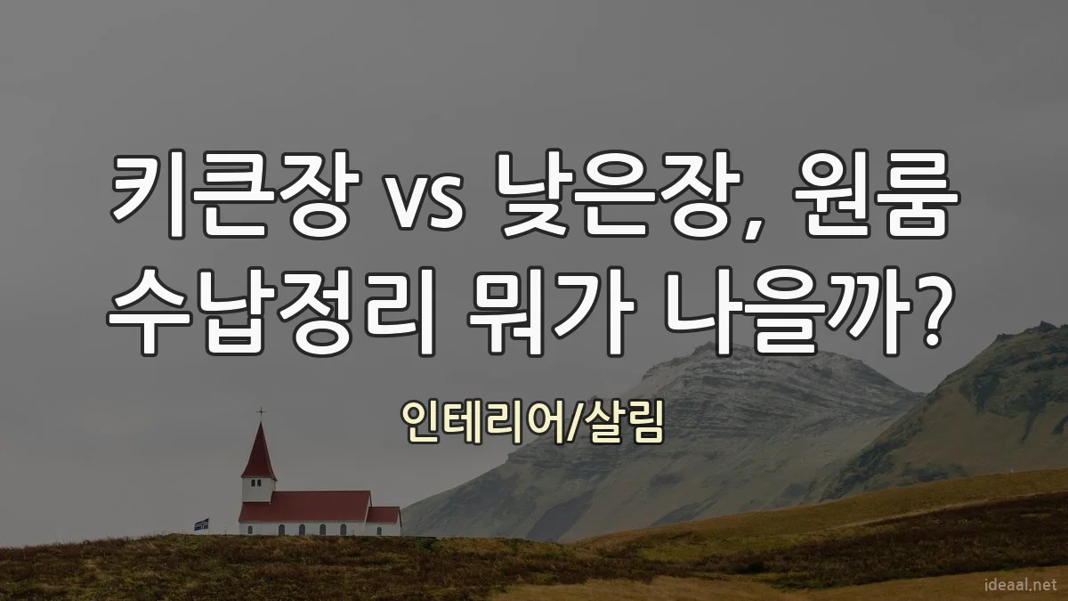 키큰장 vs 낮은장, 원룸 수납정리 뭐가 나을까?