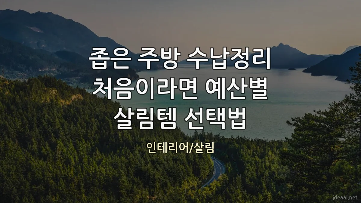 좁은 주방 수납정리 처음이라면 예산별 살림템 선택법