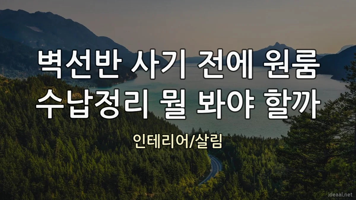 벽선반 사기 전에 원룸 수납정리 뭘 봐야 할까