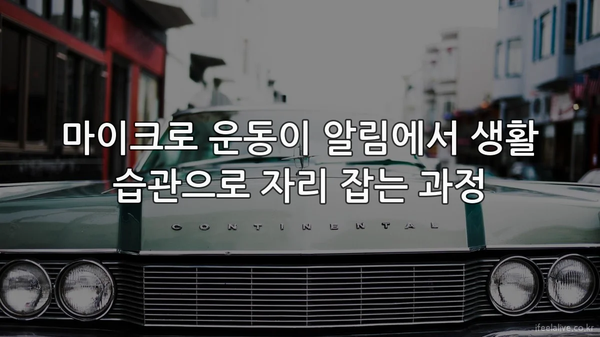 마이크로 운동이 알림에서 생활 습관으로 자리 잡는 과정