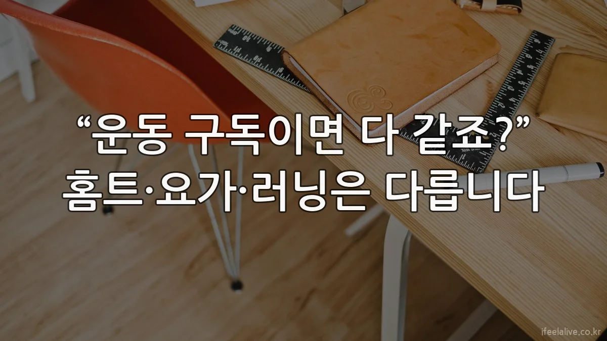 “운동 구독이면 다 같죠?” 홈트·요가·러닝은 다릅니다