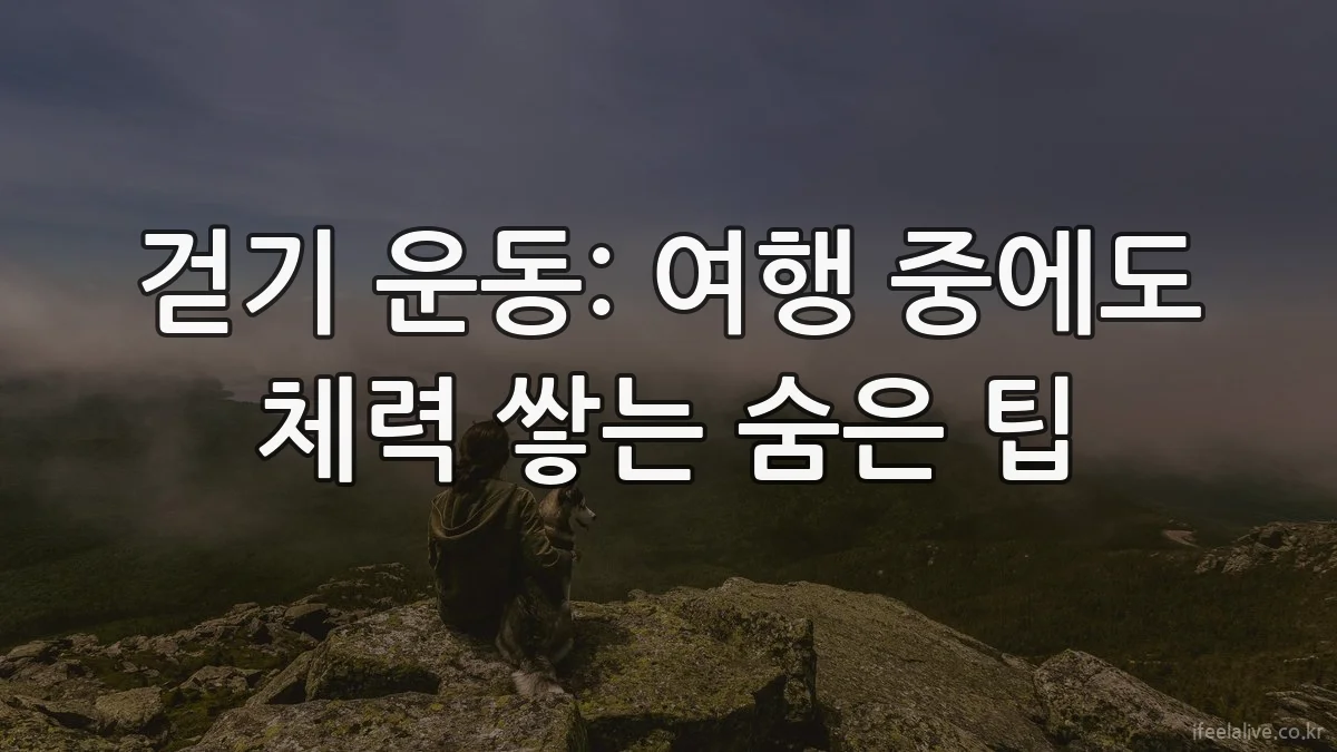 걷기 운동: 여행 중에도 체력 쌓는 숨은 팁
