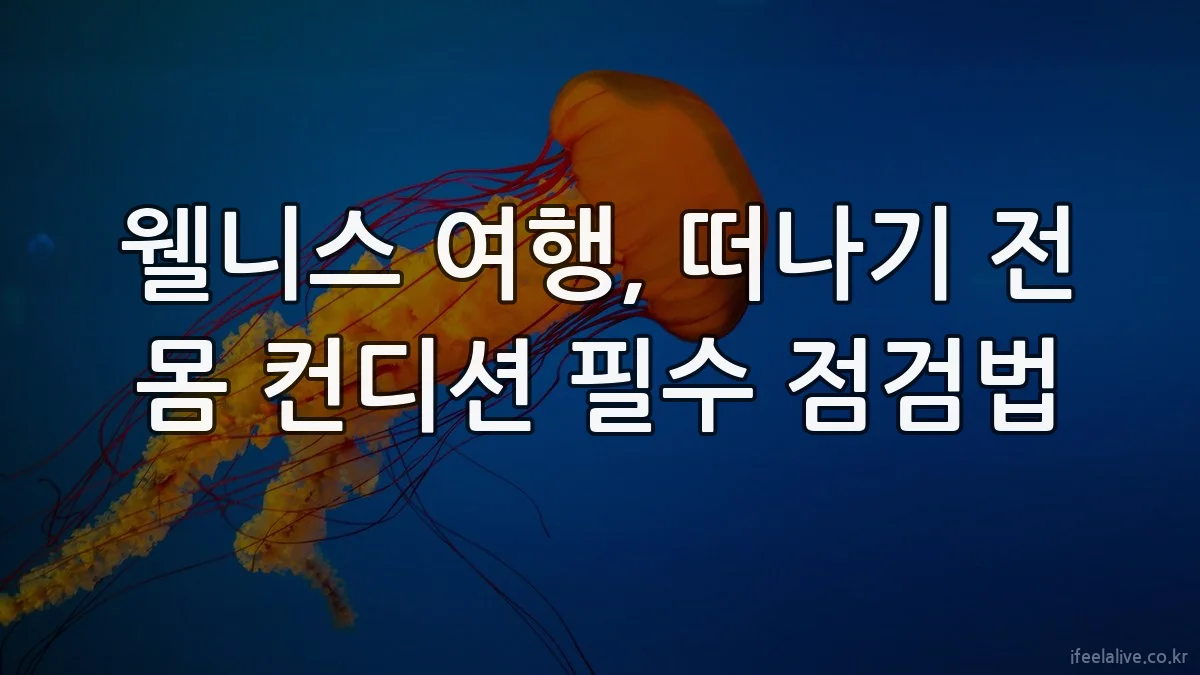 웰니스 여행, 떠나기 전 몸 컨디션 필수 점검법