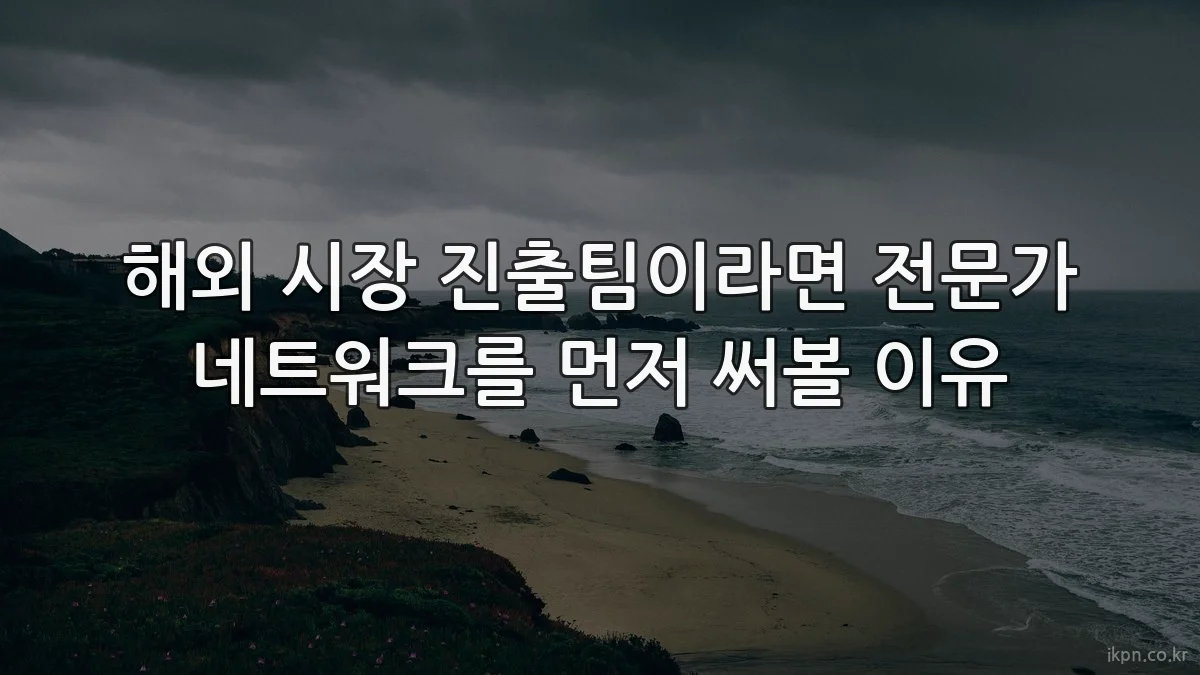 해외 시장 진출팀이라면 전문가 네트워크를 먼저 써볼 이유