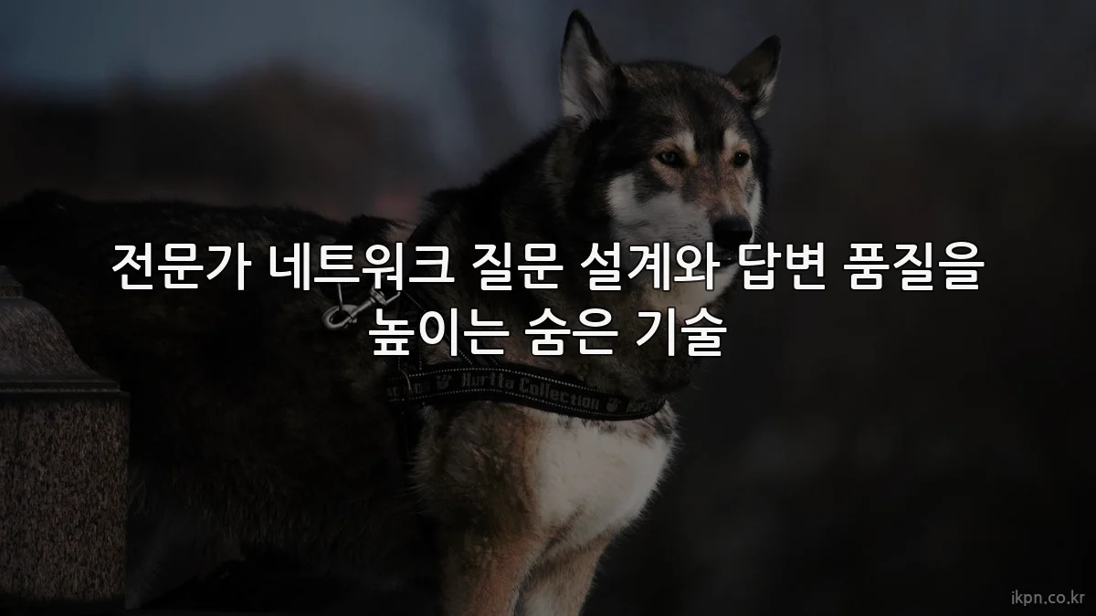 전문가 네트워크 질문 설계와 답변 품질을 높이는 숨은 기술