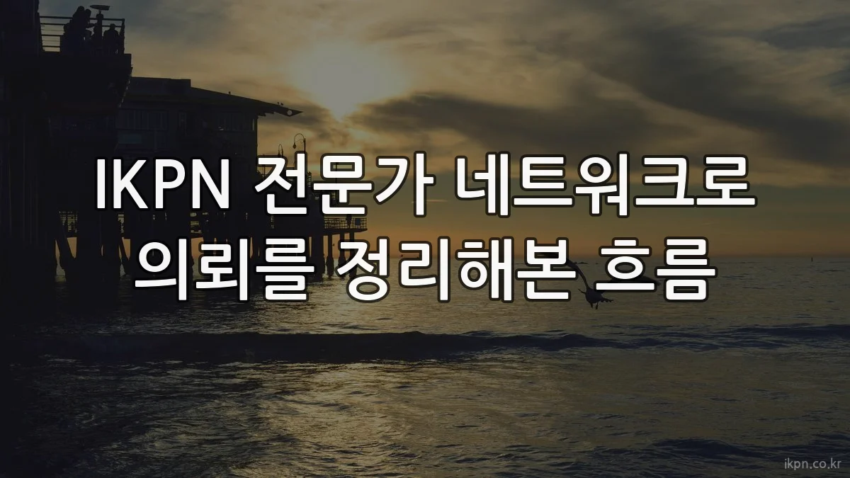 IKPN 전문가 네트워크로 의뢰를 정리해본 흐름