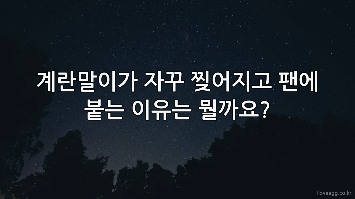 계란말이가 자꾸 찢어지고 팬에 붙는 이유는 뭘까요?