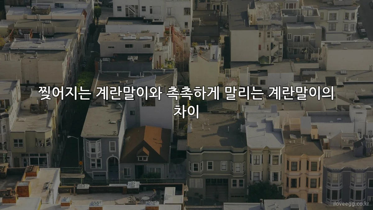 찢어지는 계란말이와 촉촉하게 말리는 계란말이의 차이