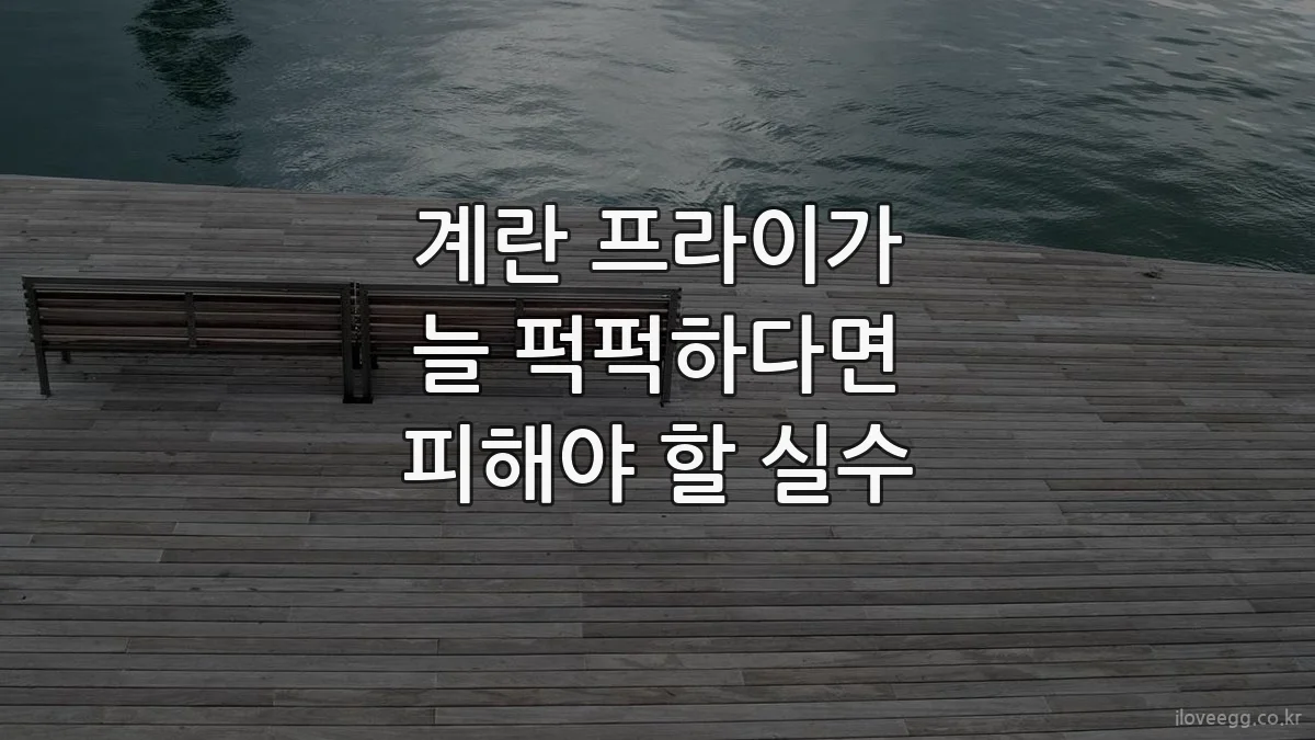 계란 프라이가 늘 퍽퍽하다면 피해야 할 실수