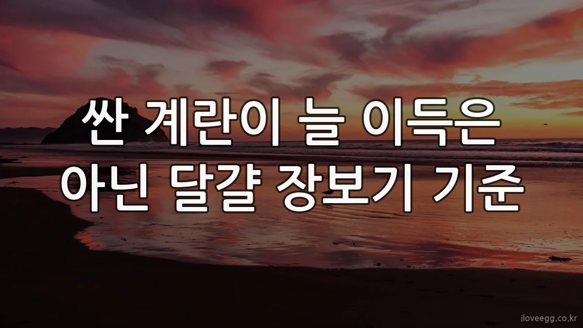 싼 계란이 늘 이득은 아닌 달걀 장보기 기준