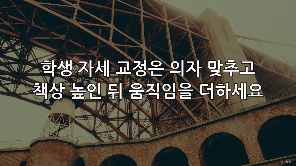 학생 자세 교정은 의자 맞추고 책상 높인 뒤 움직임을 더하세요