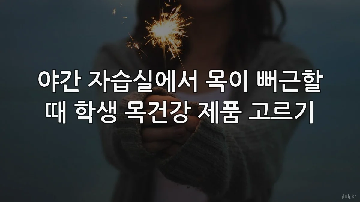 야간 자습실에서 목이 뻐근할 때 학생 목건강 제품 고르기