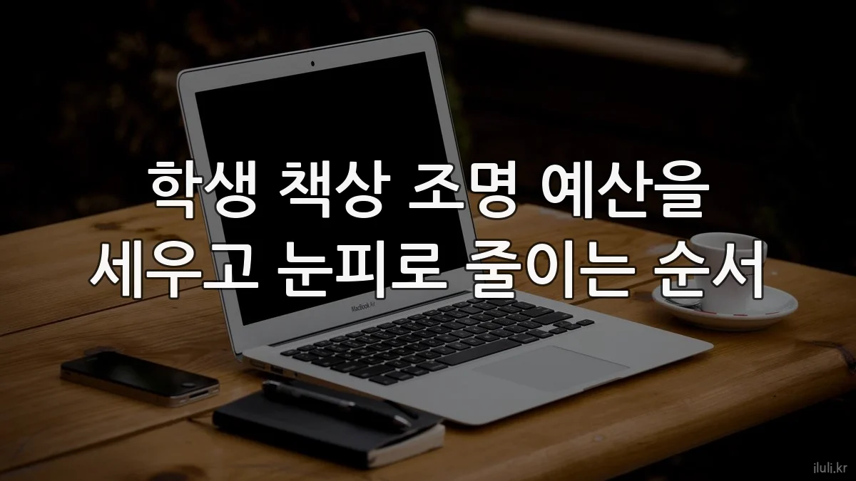 학생 책상 조명 예산을 세우고 눈피로 줄이는 순서