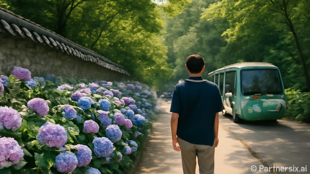 월미공원 산수국과 …