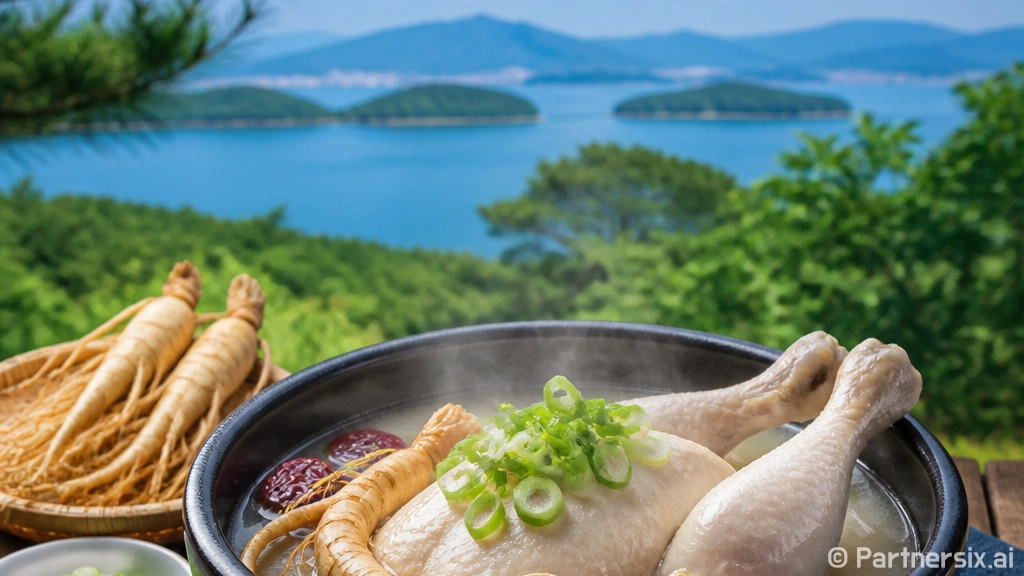 강화도 인삼 닭곰탕…