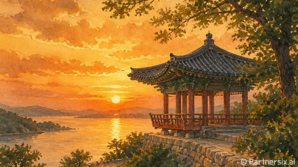 강화 연미정, 여름 끝자락 노을 명소