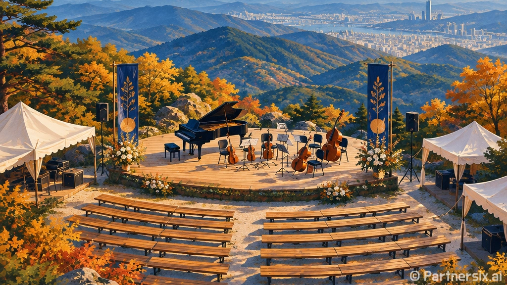 문학산 정상서 만난 클래식과 야경의 하모니