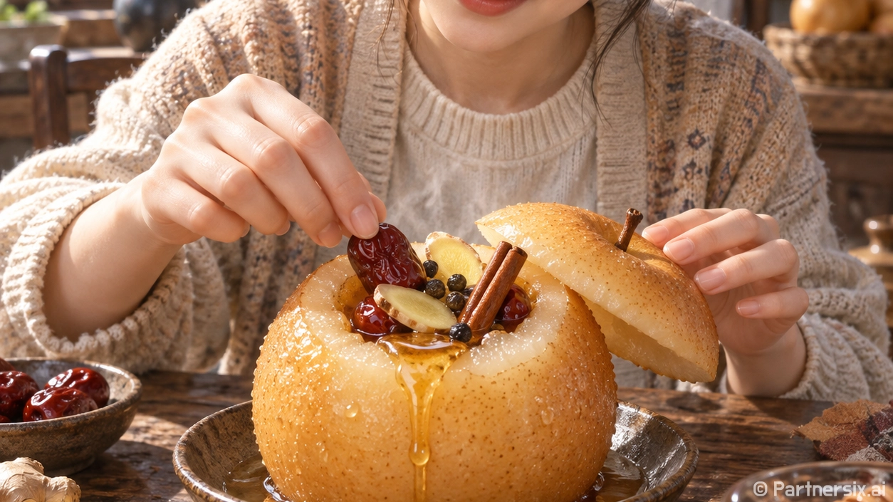 남동배 품은 가을 배숙