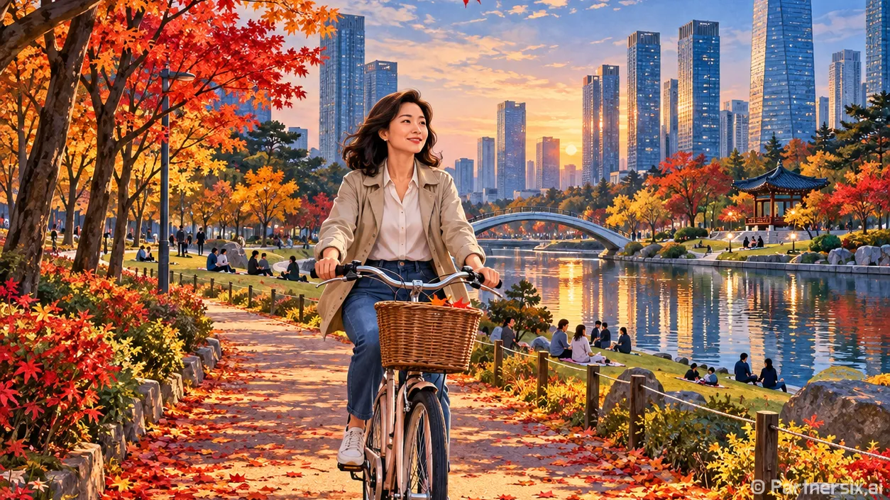 송도 단풍길 한눈에