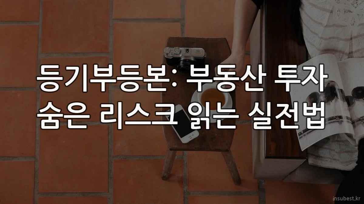 등기부등본: 부동산 투자 숨은 리스크 읽는 실전법