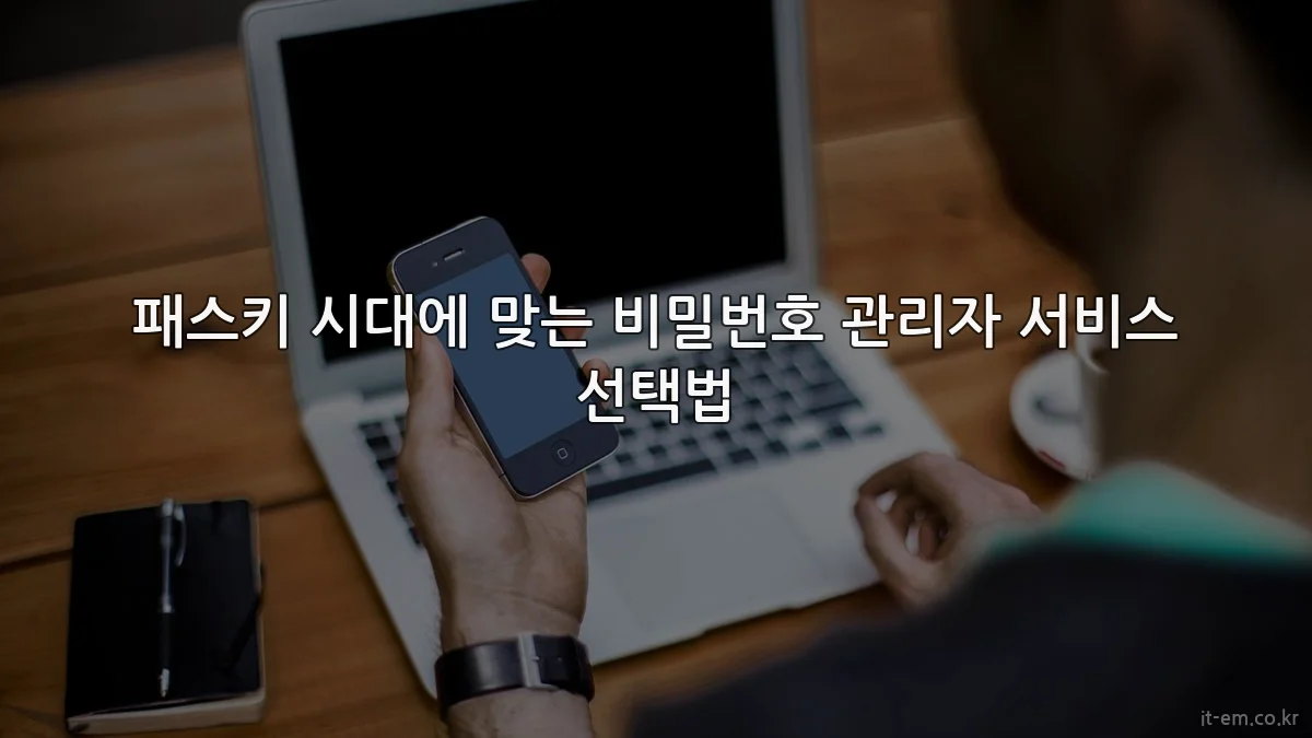 패스키 시대에 맞는 비밀번호 관리자 서비스 선택법