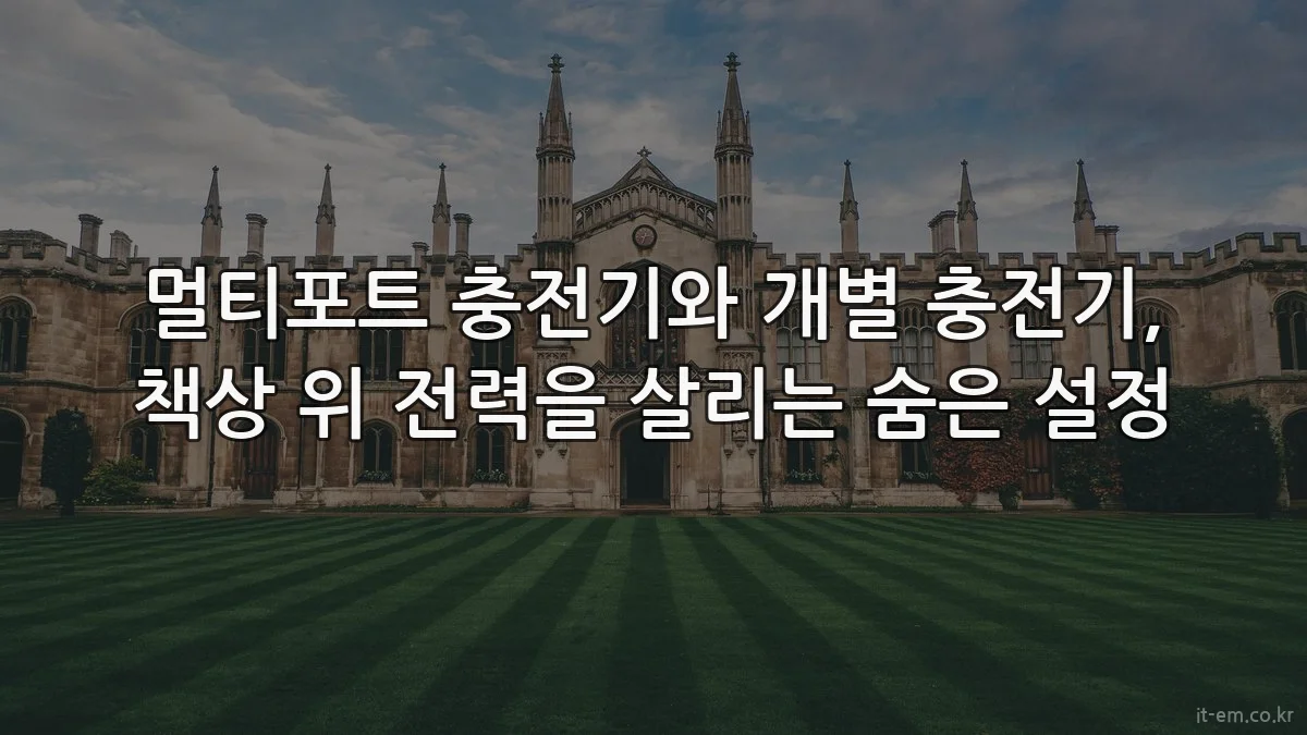 멀티포트 충전기와 개별 충전기, 책상 위 전력을 살리는 숨은 설정
