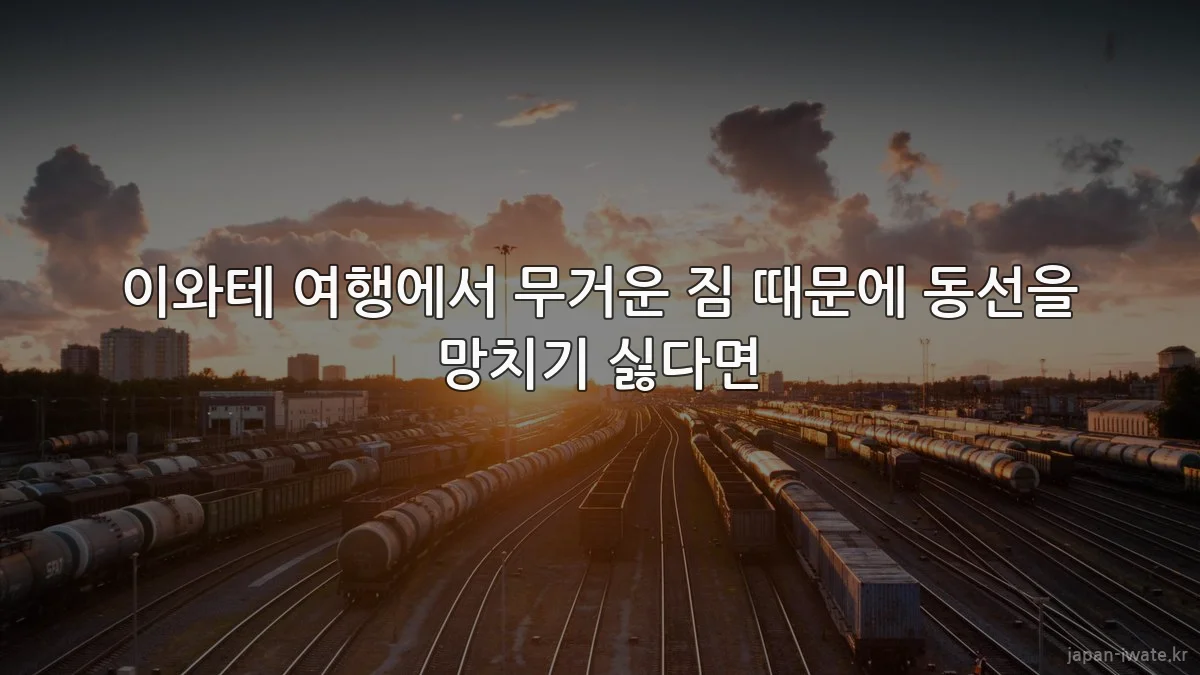 이와테 여행에서 무거운 짐 때문에 동선을 망치기 싫다면